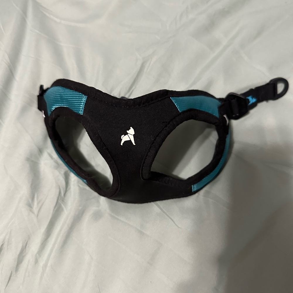 Black and Teal Dog Harness